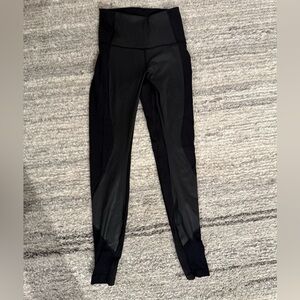 Black Lululemon one of a kind faux leather